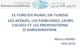 Agriculture foncier rural et développement en tunisie