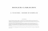 L'Avenir : mode d'emploi - Roger Garaudy