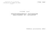 Armee Française TTA150 Titre14 Entrainement Physique