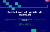 Rédaction Et Guide Du mémoire