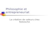 Philosophie et entrepreneuriat: La création de valeurs chez Nietzsche