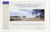Bulletin Municipal d'Information - année 2009 n°18 - commune de Saint Hilaire Bonneval