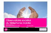 Observatoire sociétal du téléphone mobile - 6ème édition - TNS/AFOM