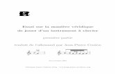 Bach C-Ph-E -  Essai sur la manière véridique de jouer d'un instrument à clavier