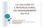 La culture et l'interculturel en enseignement du FLE