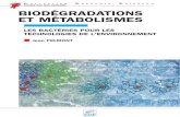 biodégradations et métabolismes