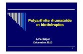 Polyarthrite rhumatoide et biothérapie