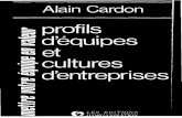 Profils d Equipe Et Cultures d Entreprises a Cardon