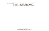 Rapport Annuel 2010 de l Observatoire de La Micro Finance