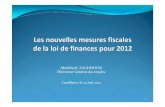 Mesures Fiscales Loi Finances 2012 maroc