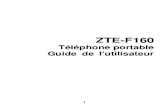ZTE-F160 Telephone Portable - Guide Utilisateur