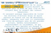 JCEF 60 ans / Actions marquantes