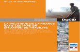 [DgCiD n°103] La politique de la France dans les pays en situation de fragilité. (...) 2000-2007