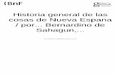 Historia General de Las Cosas de Nueva Espana Tomo I - Bernardino de Sahagun