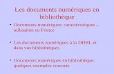 Documents numériques en bibliothèque