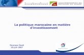 La politique marocaine en matière d’investissement