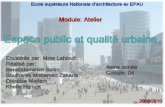Espaces publiques et qualité urbaine