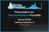 Présentation du StartupWeekend Marseille