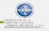 [Bioforce] presentation de la formation à distance manager son equipe