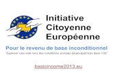 Initiative citoyenne européenne pour le revenu de base