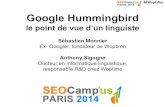 Google Hummingbird : ce que cela change pour le SEO - conférence SEO Campus 2014