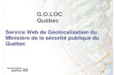 Service Web de géolocalisation du Ministère de la Sécurité publique du Québec