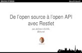 De l'open source à l'open API avec Restlet