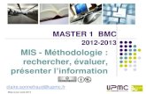 M1 BMC 2012-2013 Méthodologie de la recherche bibliographique