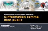 Information comme bien public (information as a public good)