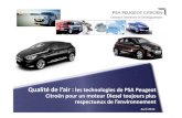 Qualité de l'air : les technologies de PSA Peugeot Citroën pour un moteur Diesel toujours plus respectueux de l'environnement