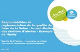Responsabilité et règlementation de la qualité de l'eau de la Seine : La contribution des stations d'alertes - Exemple de Nandy