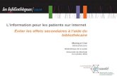 Évaluer l’information sur Internet et prescrire des ressources aux patients-Clar Monique