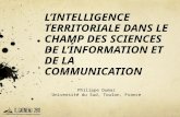 Gatineau 2011 dumas l’Intelligence territoriale dans le champ des sciences de l’information et de la communication