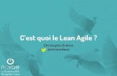 C'est quoi le Lean Agile par Christophe Ordano - Novae Montpellier octobre 2013