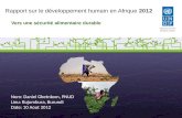 Lancement du premier rapport sur le développement humain en Afrique.