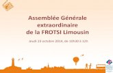 Assemblée Générale Fédération Régionale Offices de Tourisme Limousin - résultats -octobre 2014