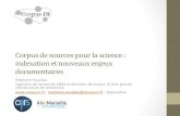 Corpus de sources pour la science : indexation et nouveaux enjeux documentaires
