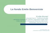 Le fonds Emile Benveniste
