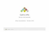 Présentation de Cairn.info Version Internationale