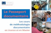 Passeport documentaire Licence et en Master