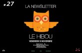 Newsletter #27 - Le Hibou Agence .V. du 9 novembre 2012