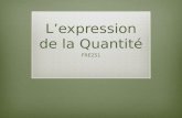 Expression quantite