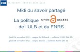 Politique Open Access de l'ULB - Midi du savoir partagé