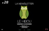 Newsletter #28 - Le Hibou Agence .V. du 16 novembre 2012