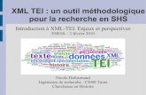 N. Dufournaud : XML TEI un outil méthodologique pour la recherche en SHS