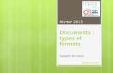 Document : types et formats par Elisabeth de Pablo