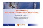 Opinion Mining : Etat de l'art et exemples d'applications