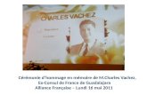Ceremonie d'hommage charles vachez, ex consul de France á Guadalajara, mexique