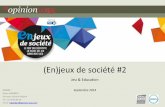 Sondage OpinionWay pour Enjeux de Société - Enquête n°2 Jeu&Education - 5 novembre 2014