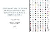 Satisfaction, effet de réseau et recommandation des consommateurs dans la téléphonie mobile